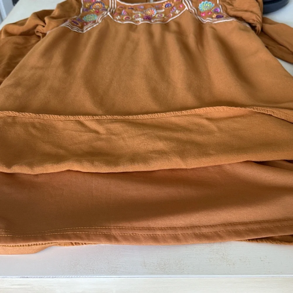 JODIFL Women’s Tunic Tan Top with Embroidery SZS. - Picture 8 of 15